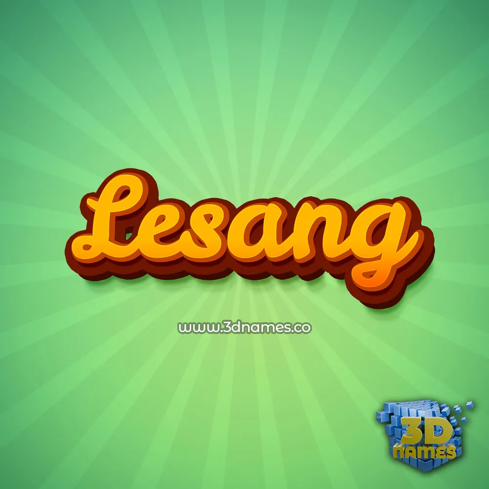 lesang in Green Rays style - 3D name wallpaper