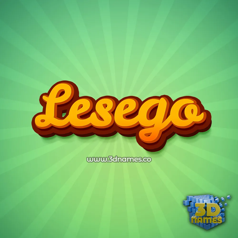 lesego in Green Rays style - 3D name wallpaper