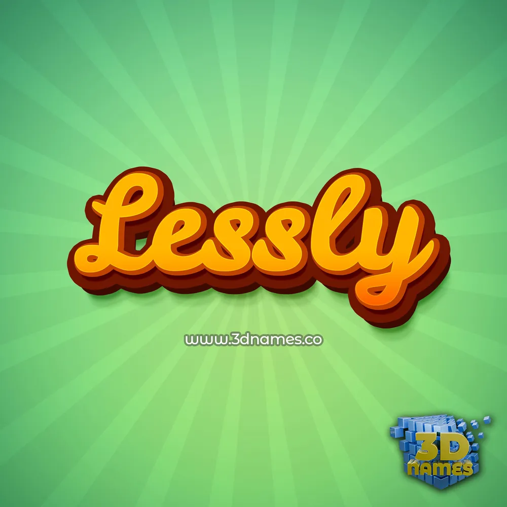 lessly in Green Rays style - 3D name wallpaper