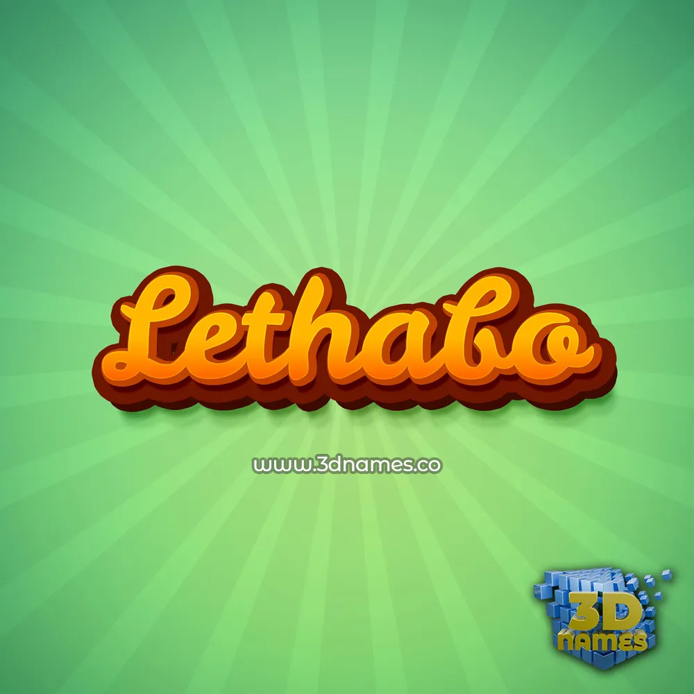 lethabo in Green Rays style - 3D name wallpaper