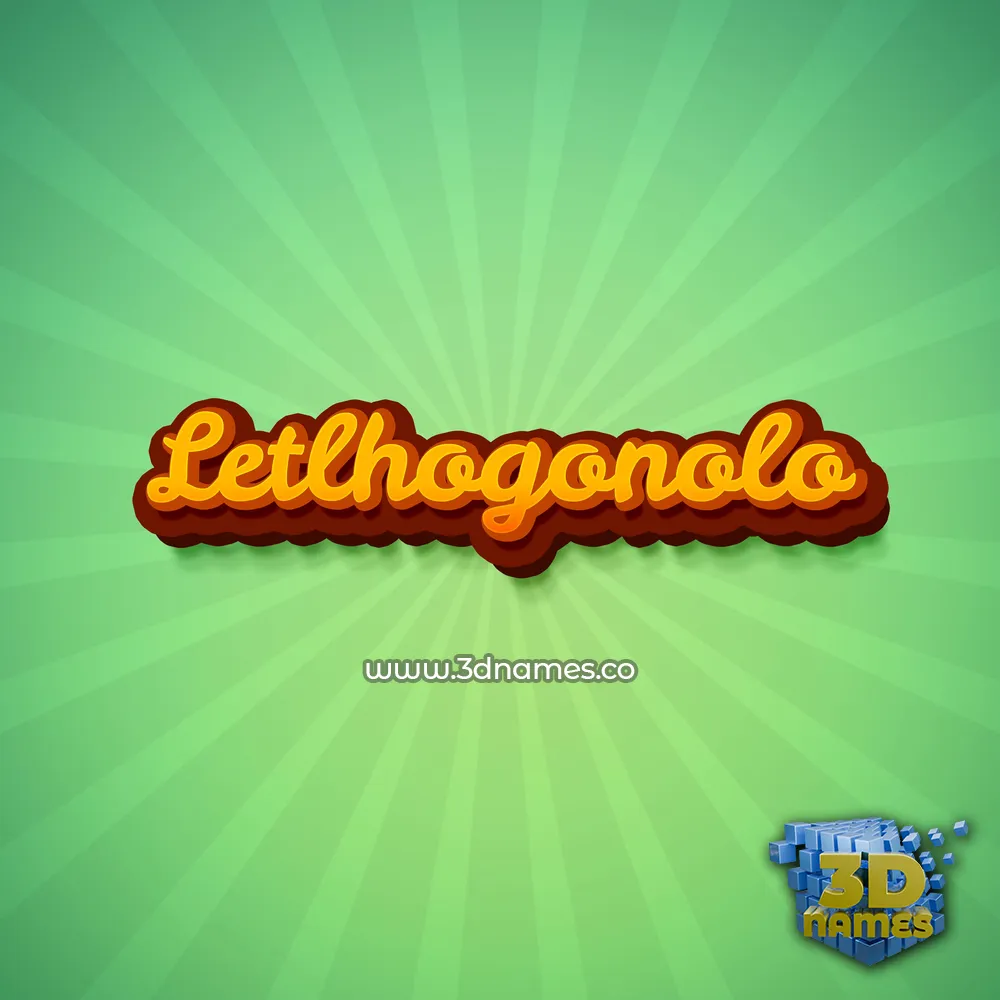 letlhogonolo in Green Rays style - 3D name wallpaper