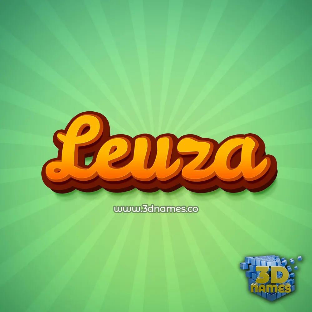 leuza in Green Rays style - 3D name wallpaper