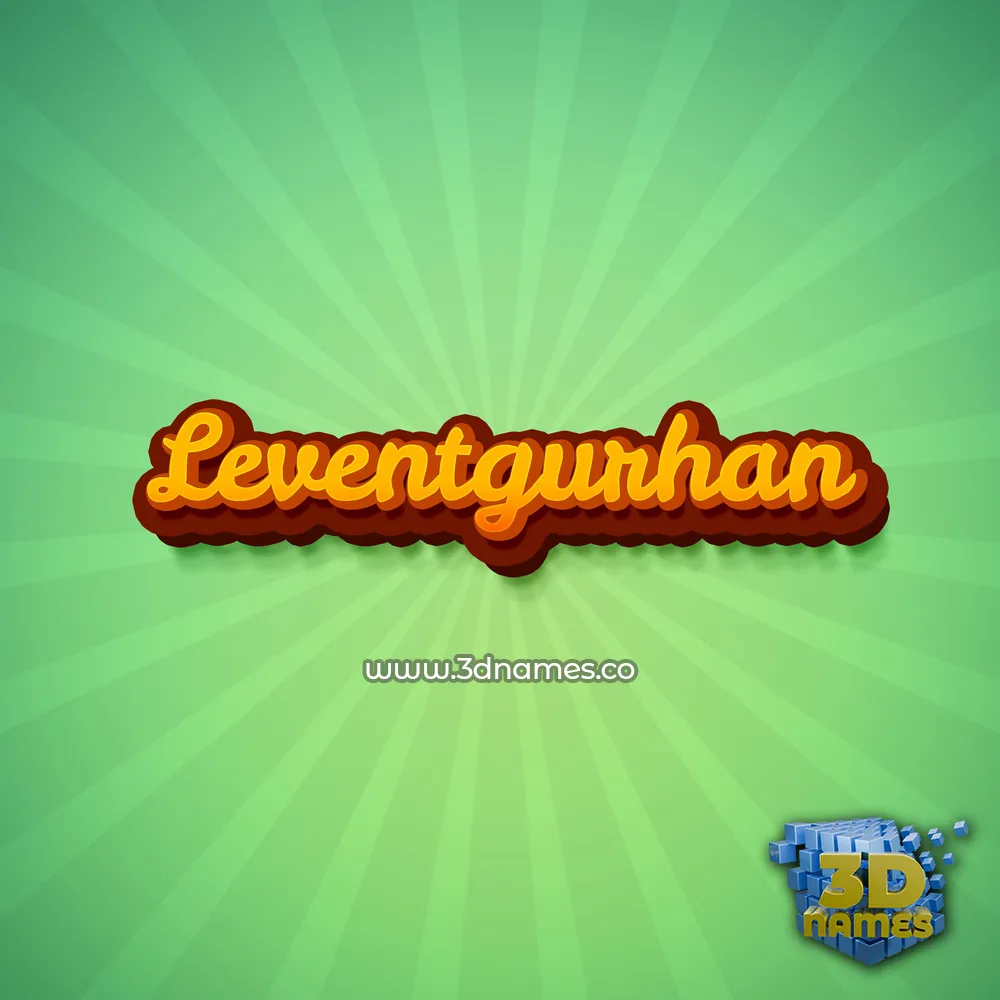 leventgurhan in Green Rays style - 3D name wallpaper