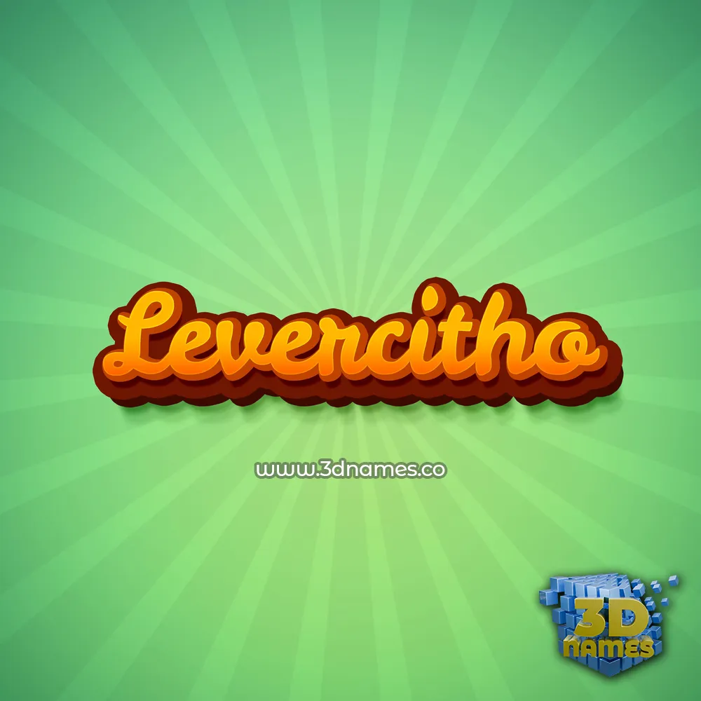 levercitho in Green Rays style - 3D name wallpaper