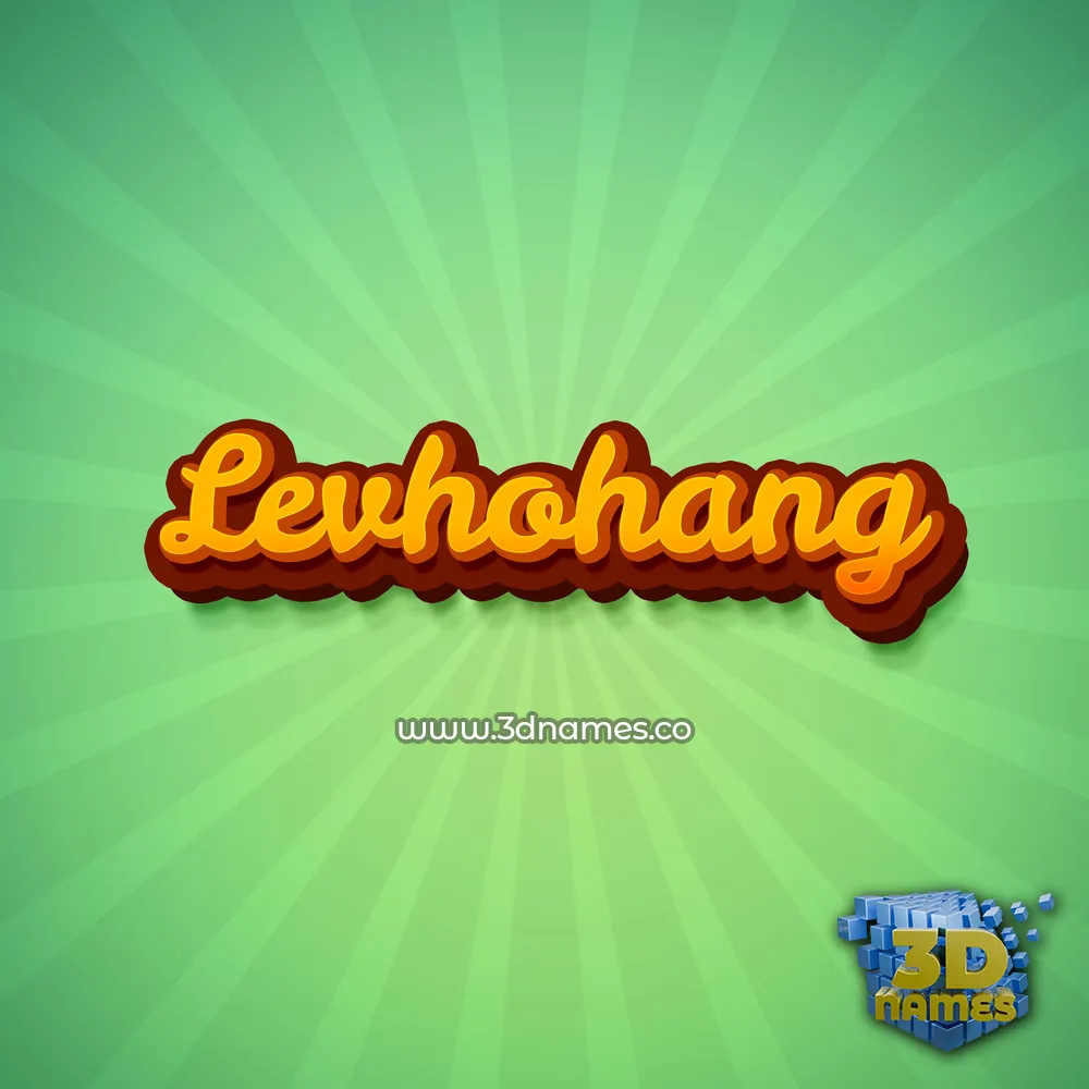 levhohang in Green Rays style - 3D name wallpaper