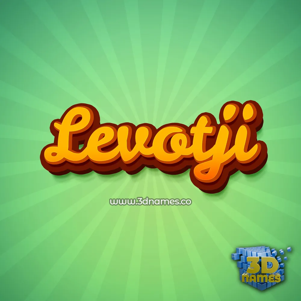 levotji in Green Rays style - 3D name wallpaper
