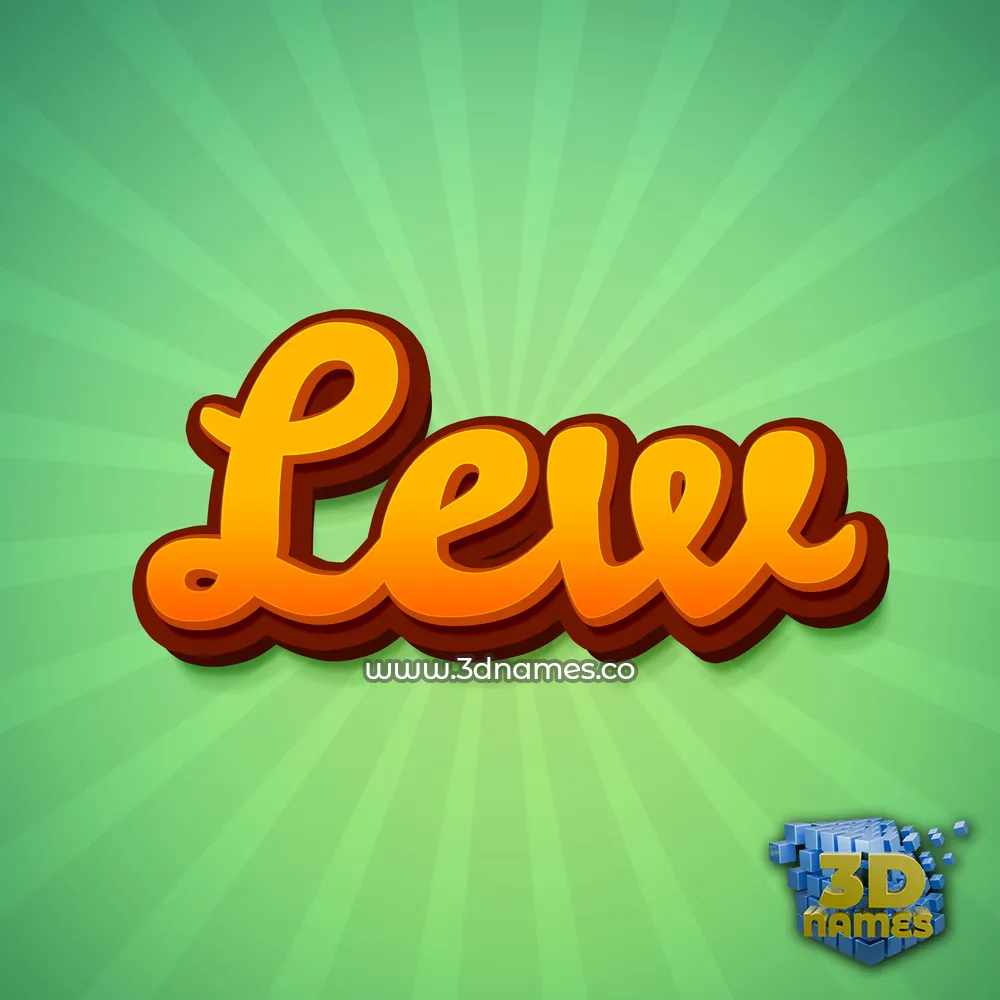 lew in Green Rays style - 3D name wallpaper