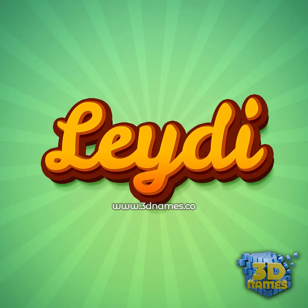 leydi in Green Rays style - 3D name wallpaper