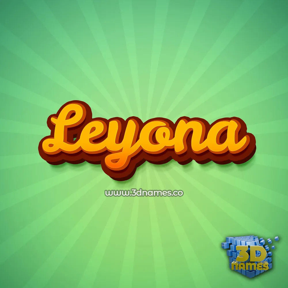 leyona in Green Rays style - 3D name wallpaper