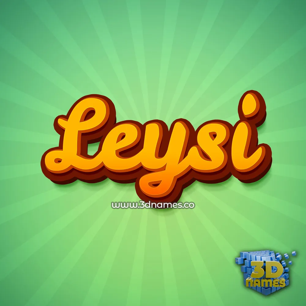 leysi in Green Rays style - 3D name wallpaper