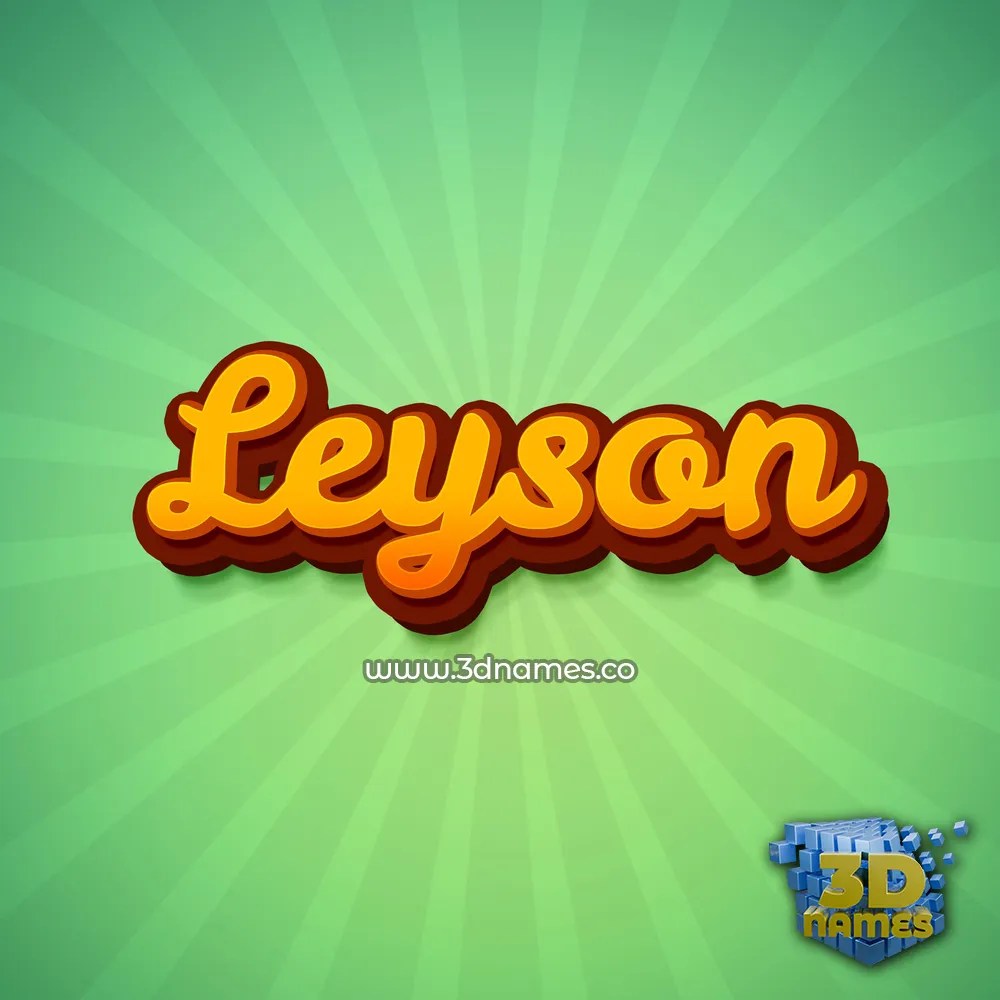 leyson in Green Rays style - 3D name wallpaper