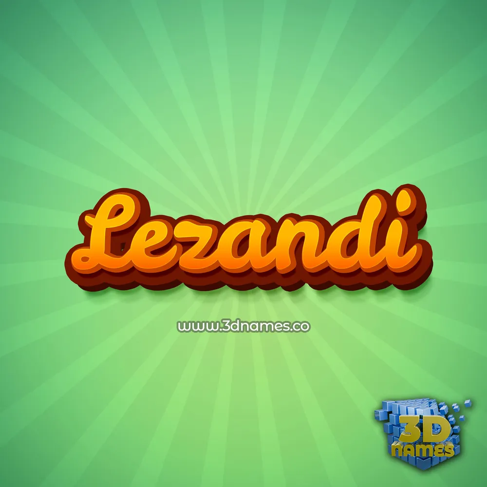 lezandi in Green Rays style - 3D name wallpaper