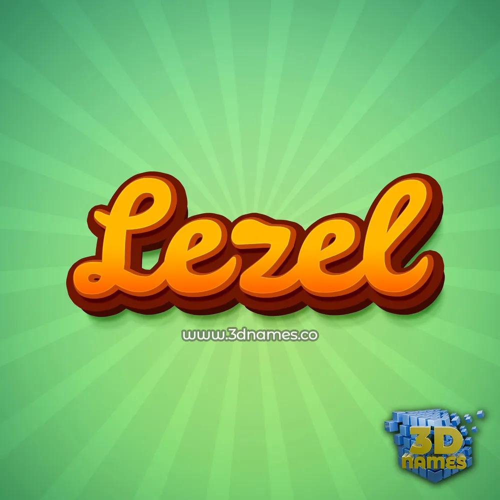 lezel in Green Rays style - 3D name wallpaper