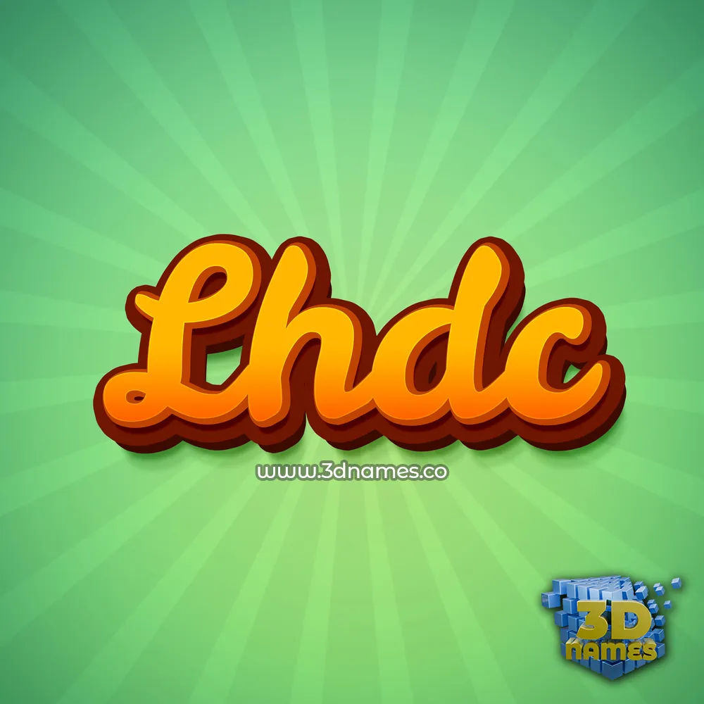 lhdc in Green Rays style - 3D name wallpaper