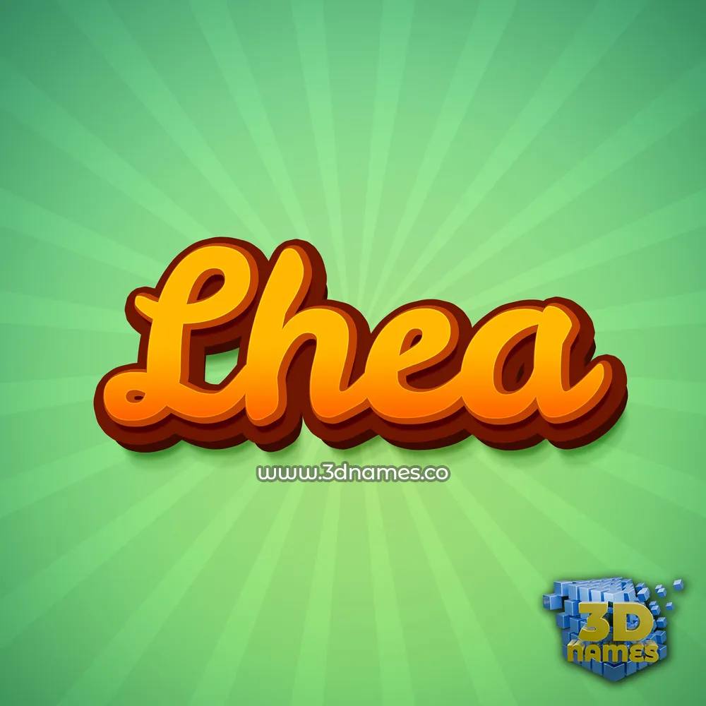 lhea in Green Rays style - 3D name wallpaper