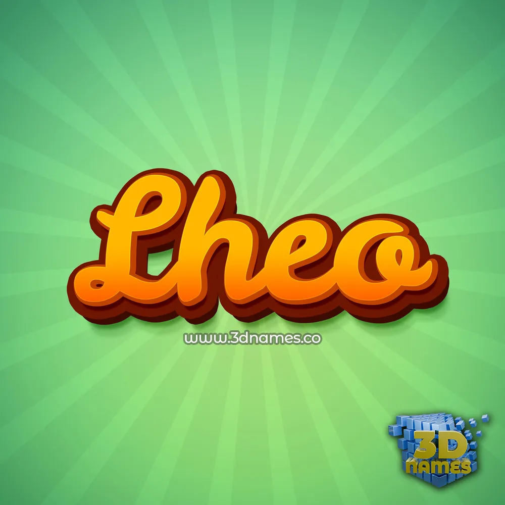 lheo in Green Rays style - 3D name wallpaper