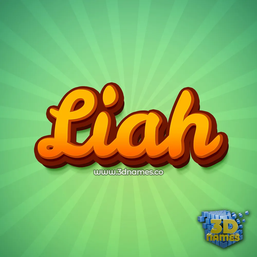 liah in Green Rays style - 3D name wallpaper
