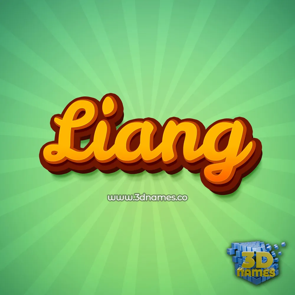 liang in Green Rays style - 3D name wallpaper