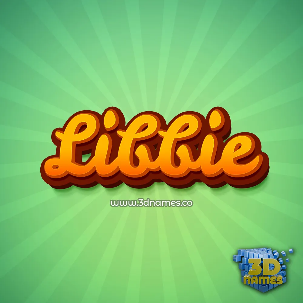 libbie in Green Rays style - 3D name wallpaper