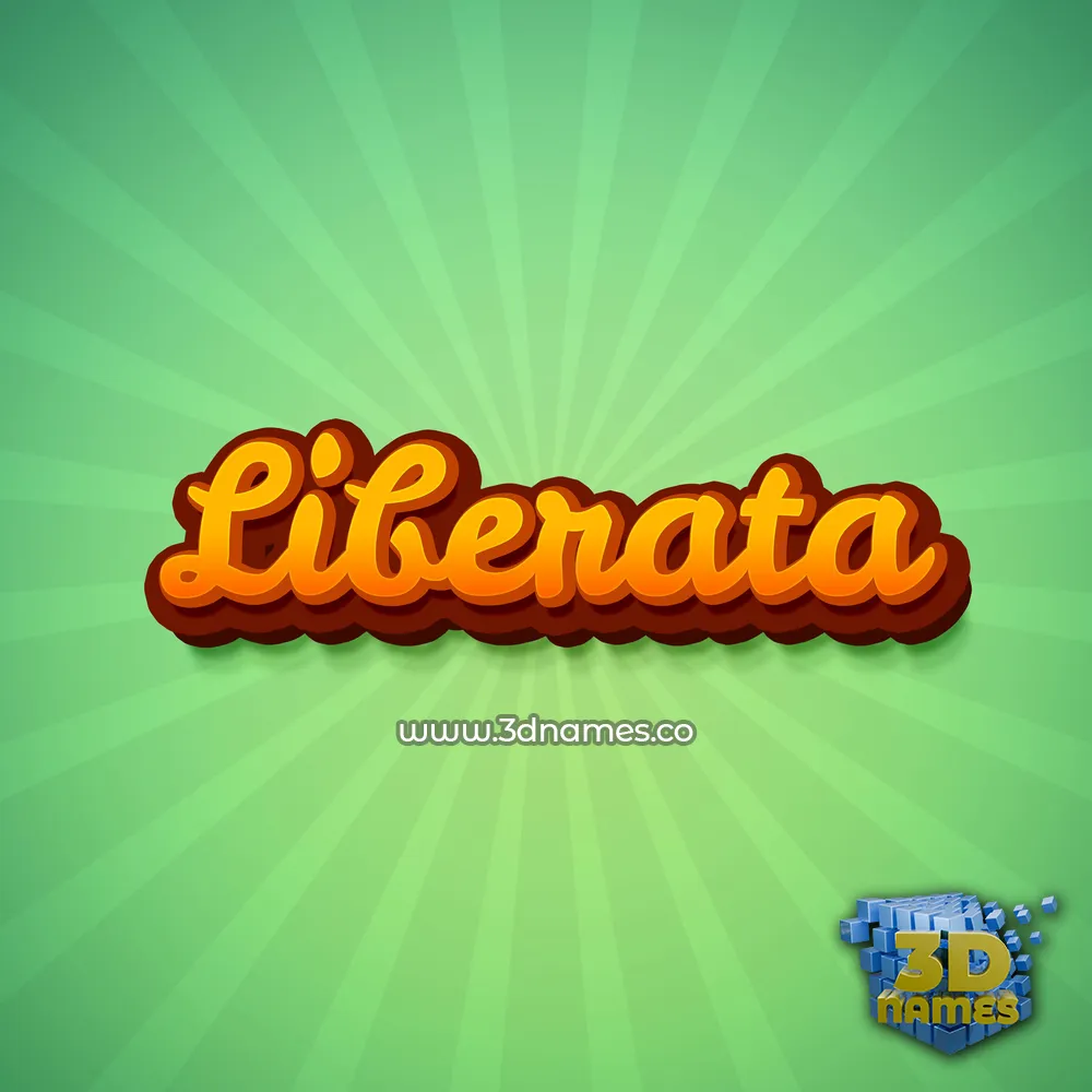 liberata in Green Rays style - 3D name wallpaper