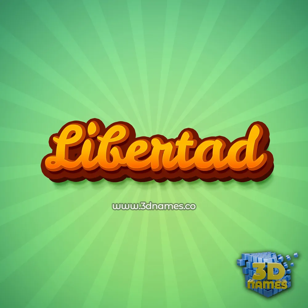 libertad in Green Rays style - 3D name wallpaper