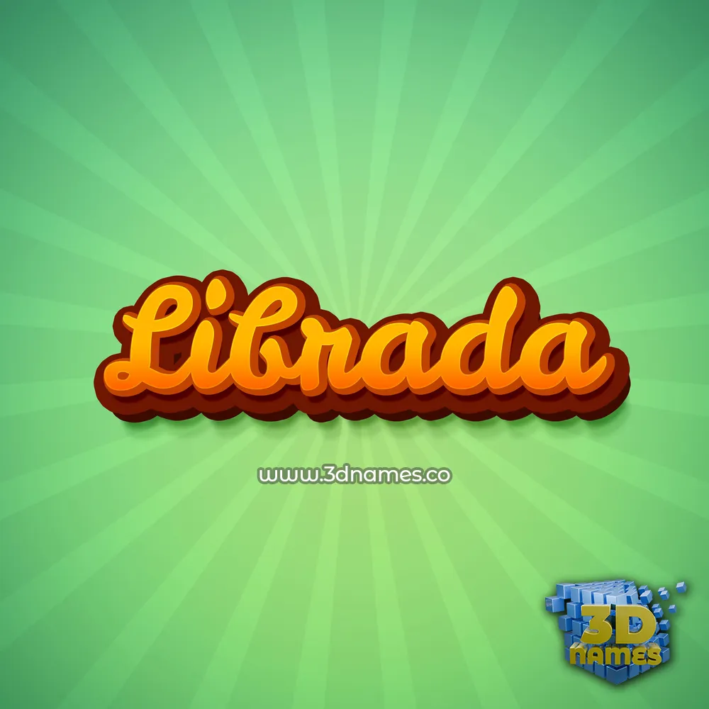 librada in Green Rays style - 3D name wallpaper