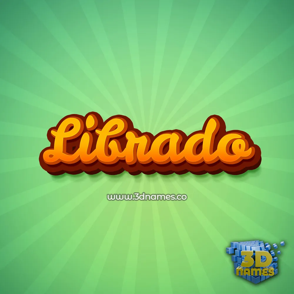 librado in Green Rays style - 3D name wallpaper