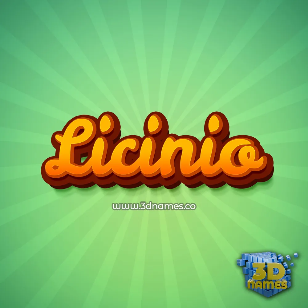 licinio in Green Rays style - 3D name wallpaper