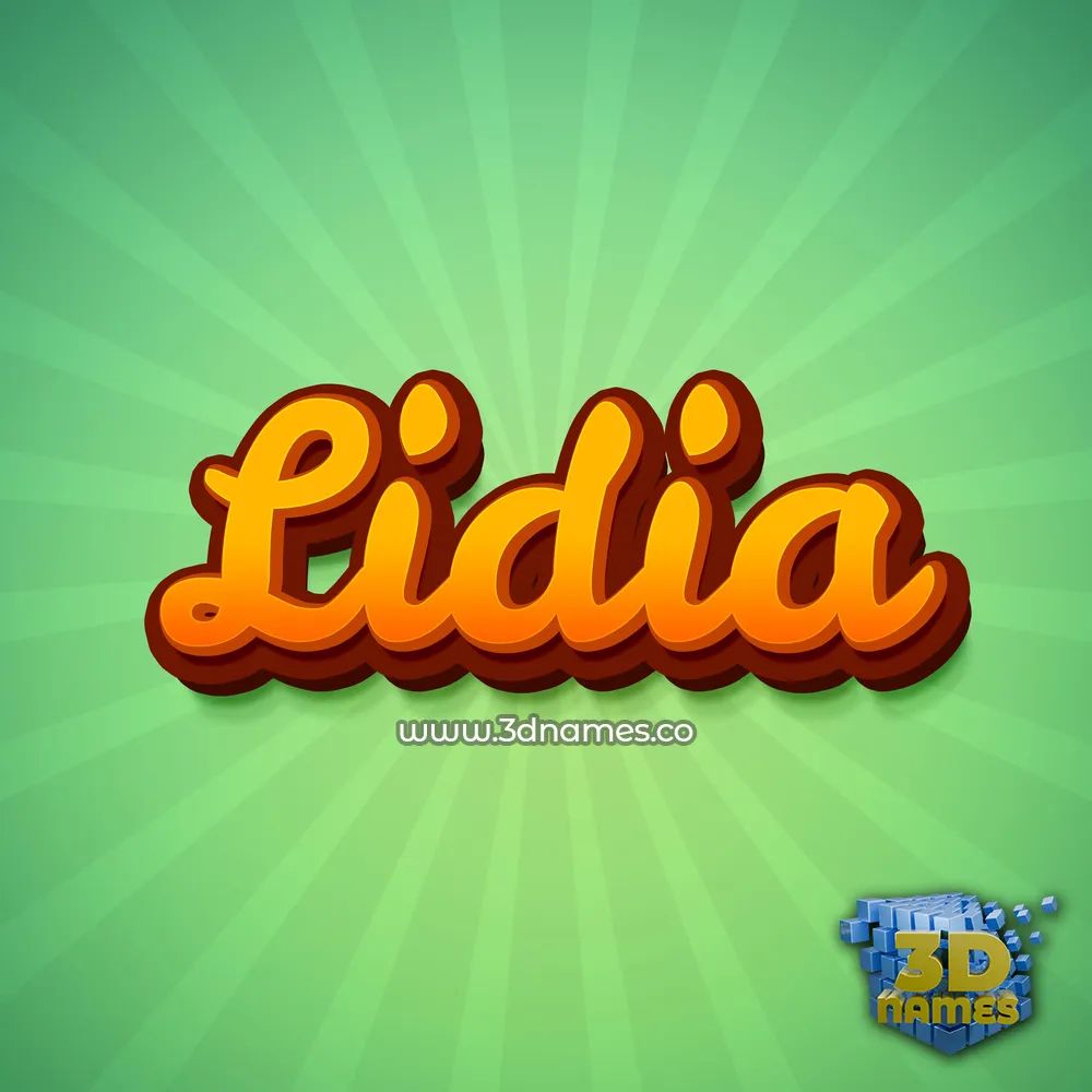 lidia in Green Rays style - 3D name wallpaper