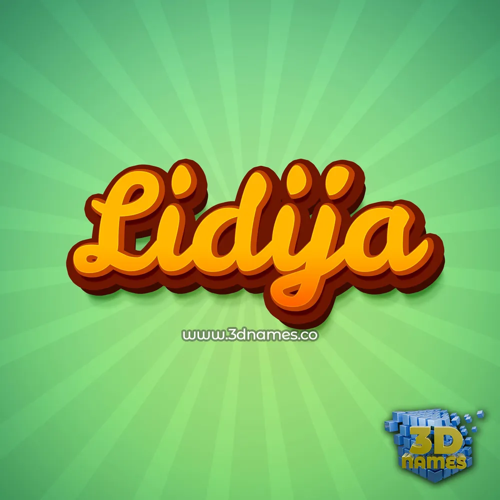 lidija in Green Rays style - 3D name wallpaper
