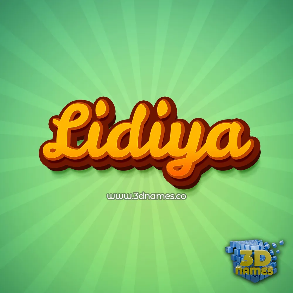 lidiya in Green Rays style - 3D name wallpaper