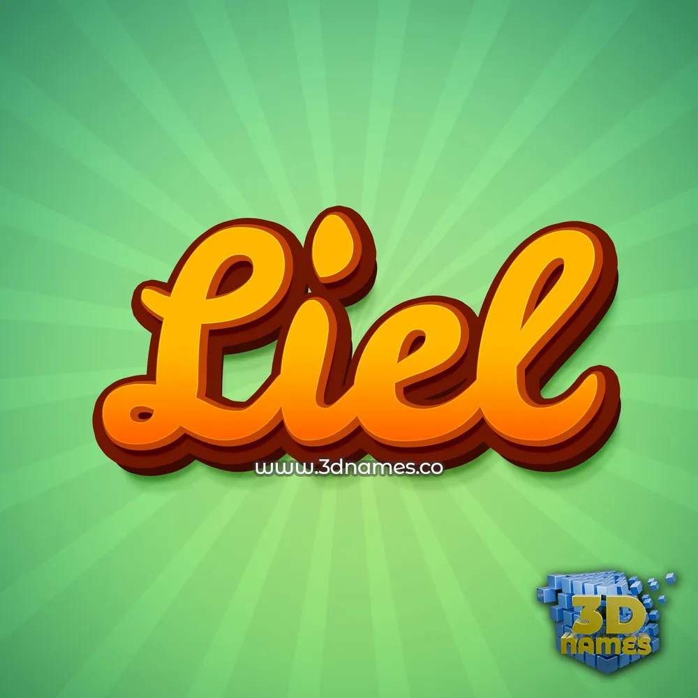 liel in Green Rays style - 3D name wallpaper