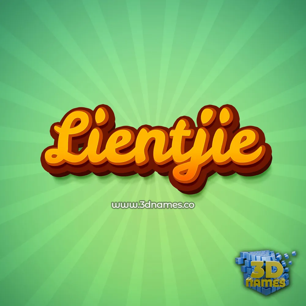 lientjie in Green Rays style - 3D name wallpaper