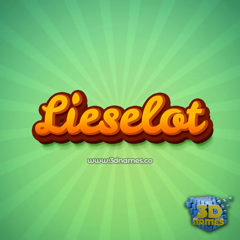 lieselot in Green Rays style - 3D name wallpaper