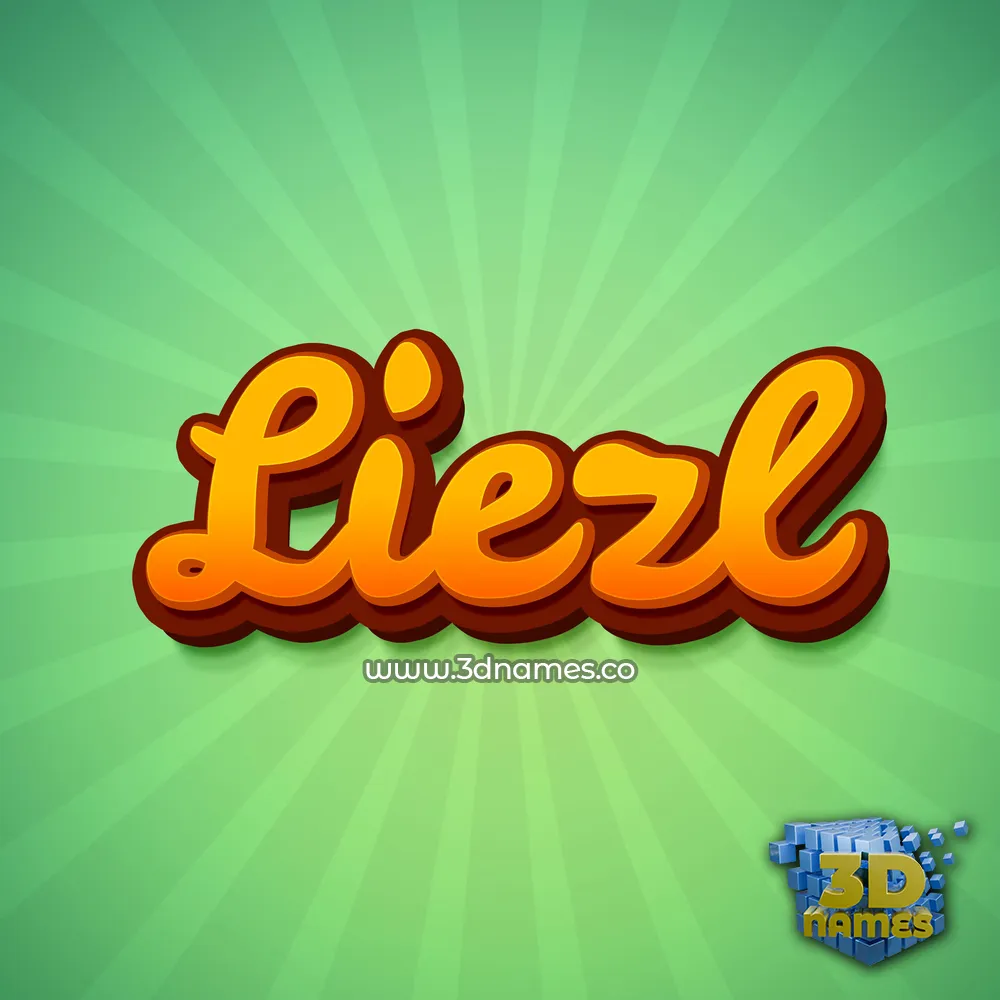 liezl in Green Rays style - 3D name wallpaper