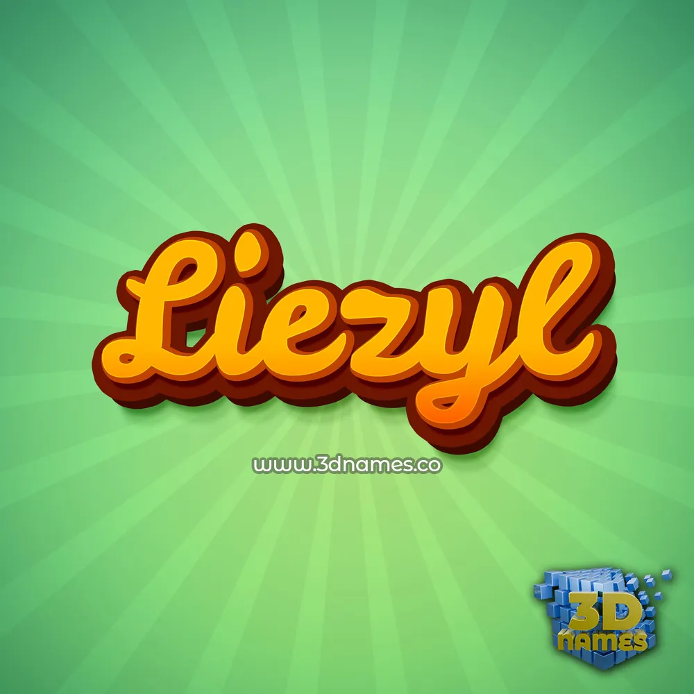 liezyl in Green Rays style - 3D name wallpaper