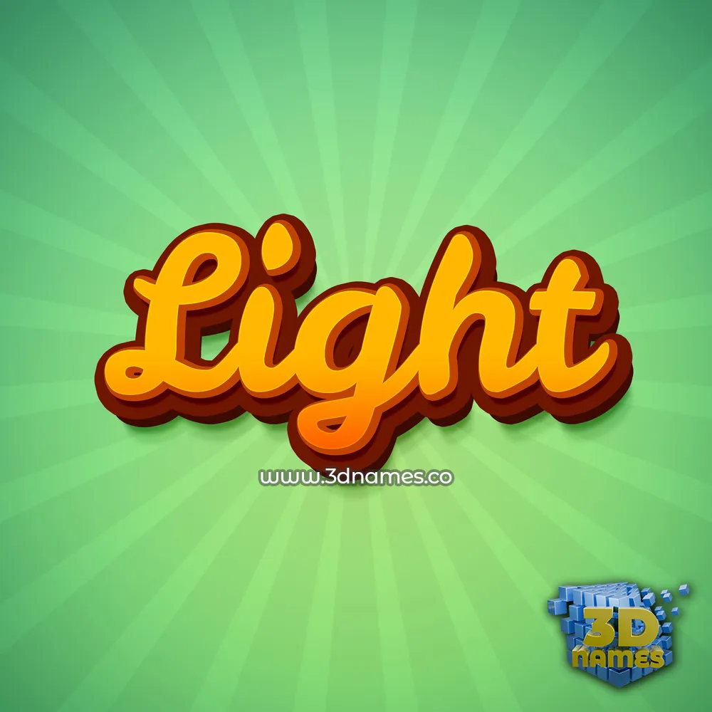 light in Green Rays style - 3D name wallpaper