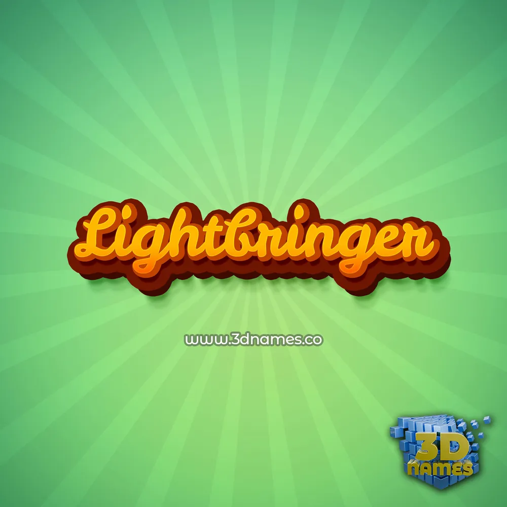 lightbringer in Green Rays style - 3D name wallpaper