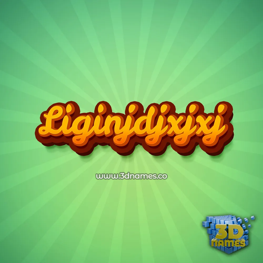 liginjdjxjxj in Green Rays style - 3D name wallpaper