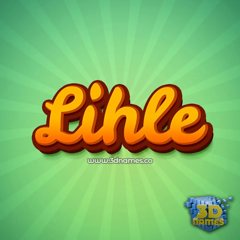 lihle in Green Rays style - 3D name wallpaper