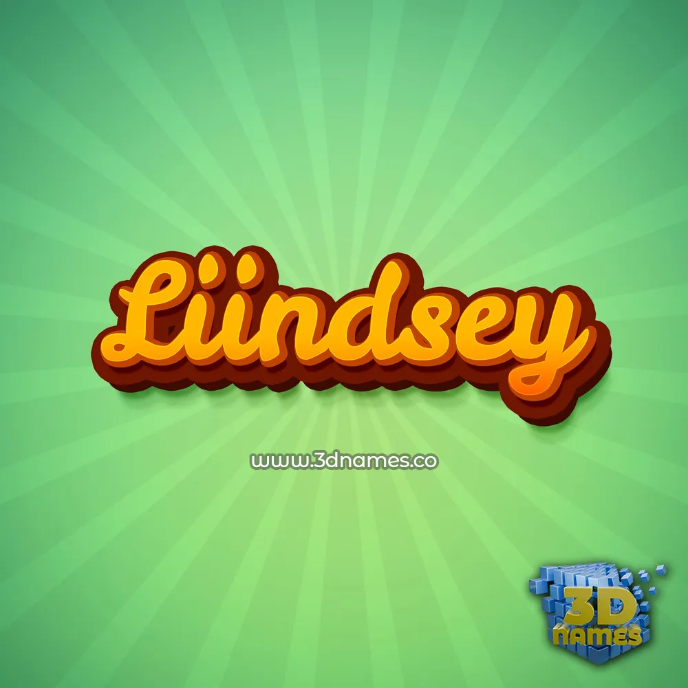 liindsey in Green Rays style - 3D name wallpaper