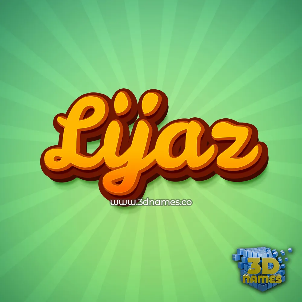 lijaz in Green Rays style - 3D name wallpaper