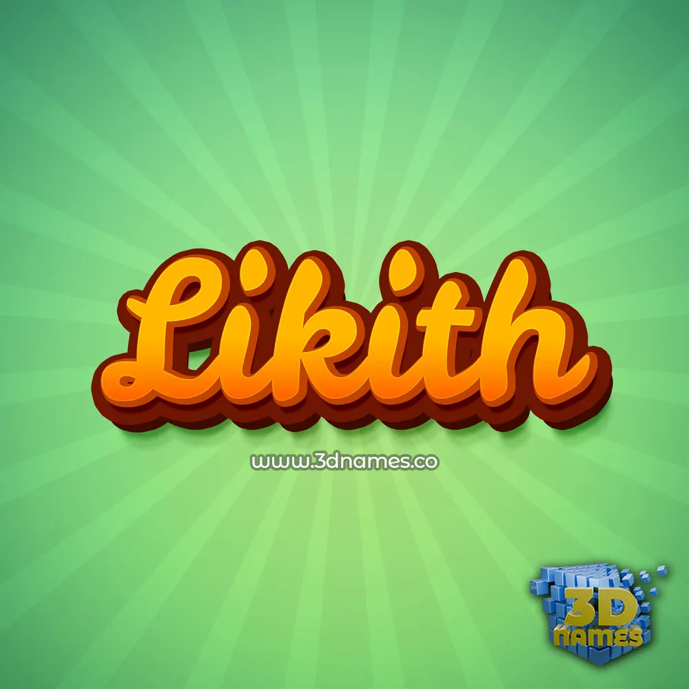 likith in Green Rays style - 3D name wallpaper