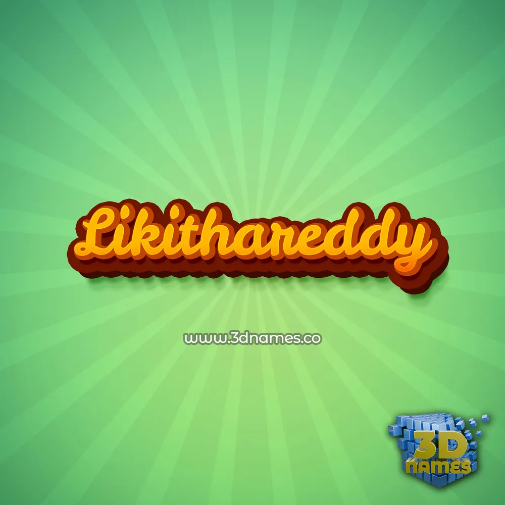 likithareddy in Green Rays style - 3D name wallpaper