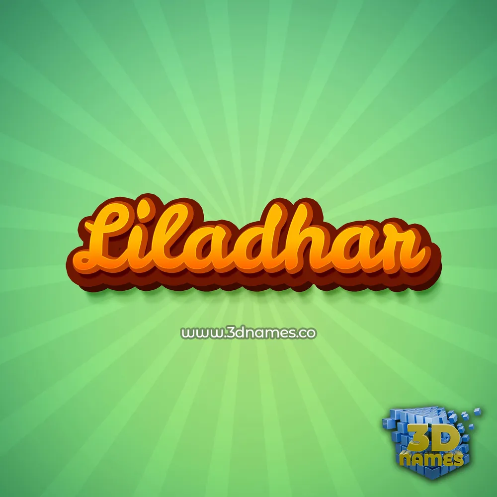 liladhar in Green Rays style - 3D name wallpaper