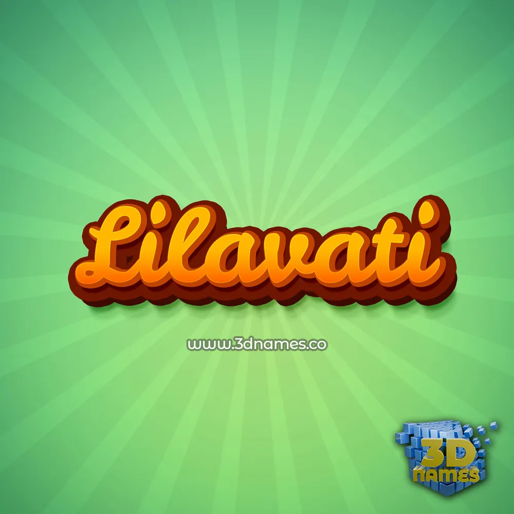 lilavati in Green Rays style - 3D name wallpaper