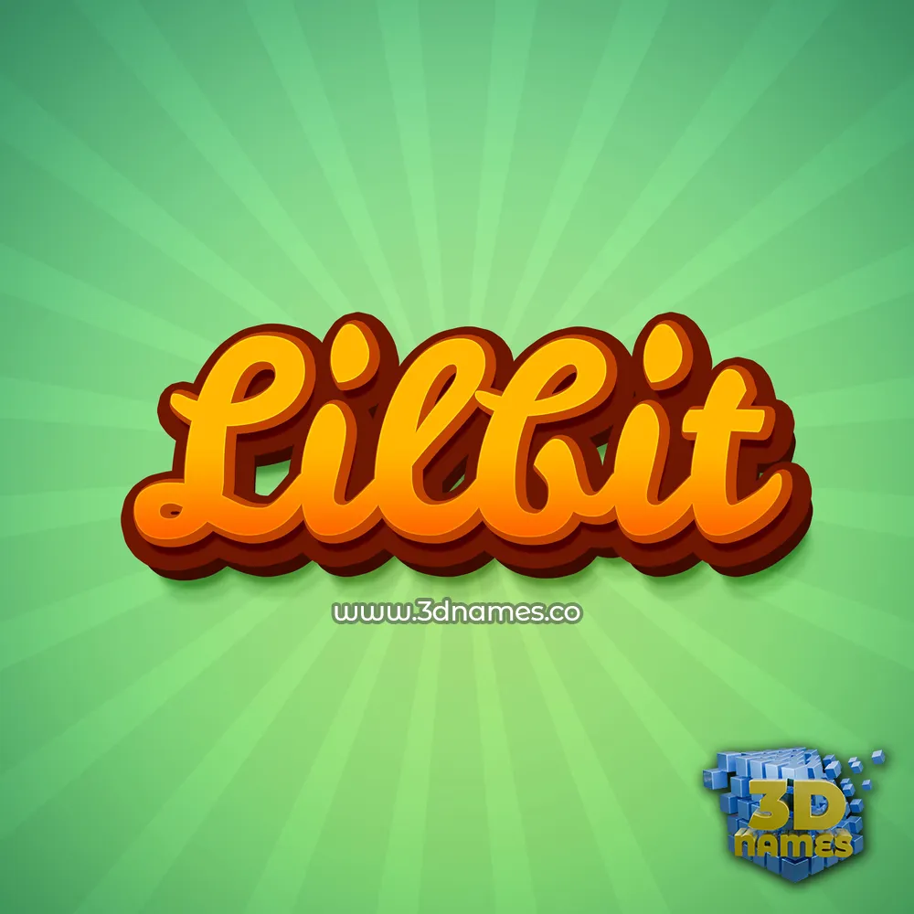 lilbit in Green Rays style - 3D name wallpaper