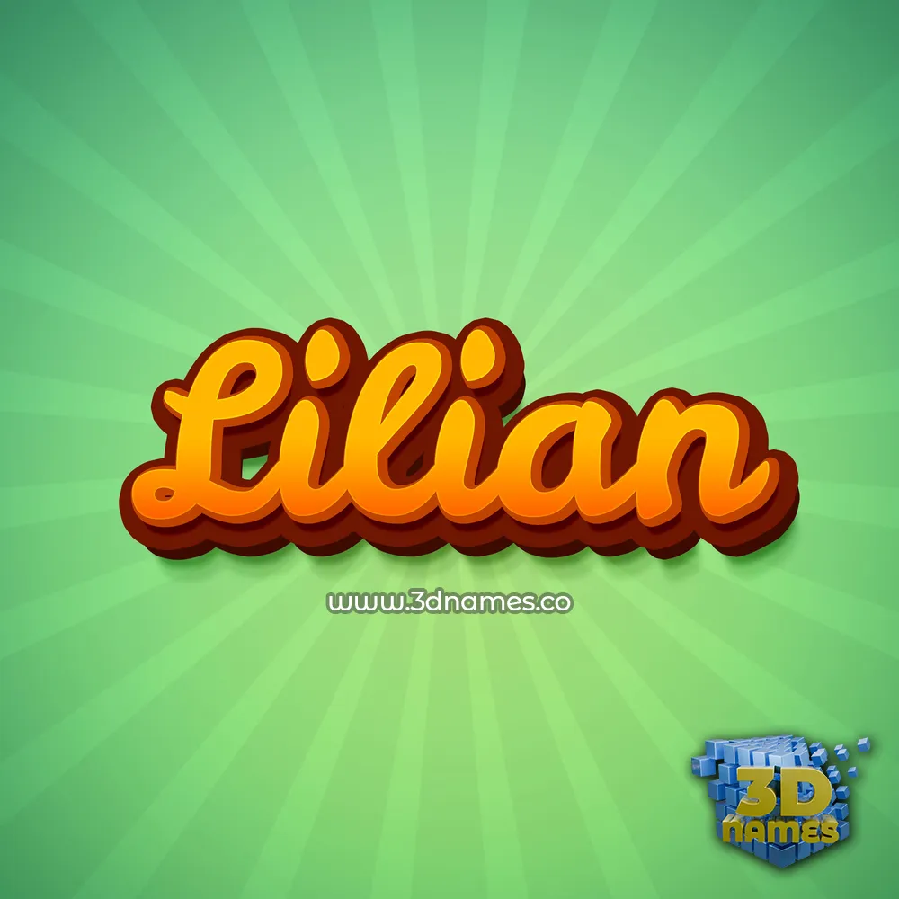 lilian in Green Rays style - 3D name wallpaper