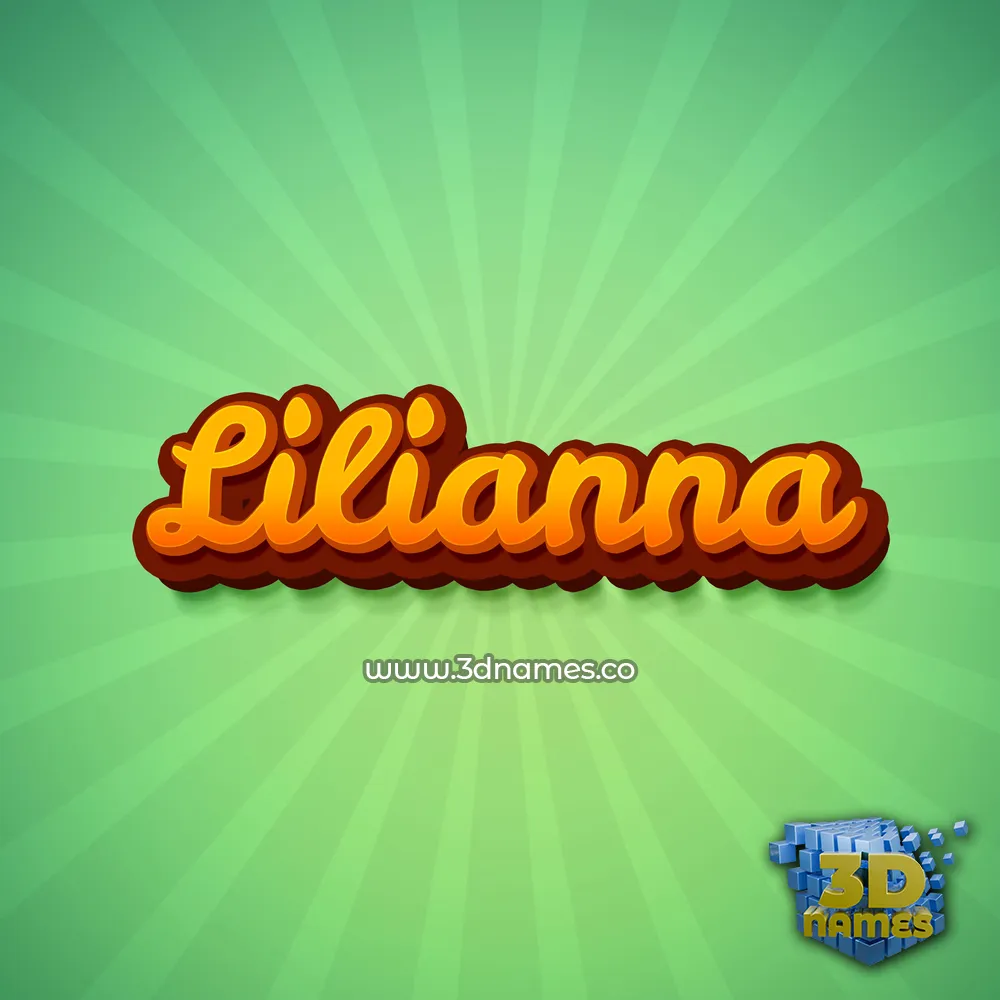 lilianna in Green Rays style - 3D name wallpaper