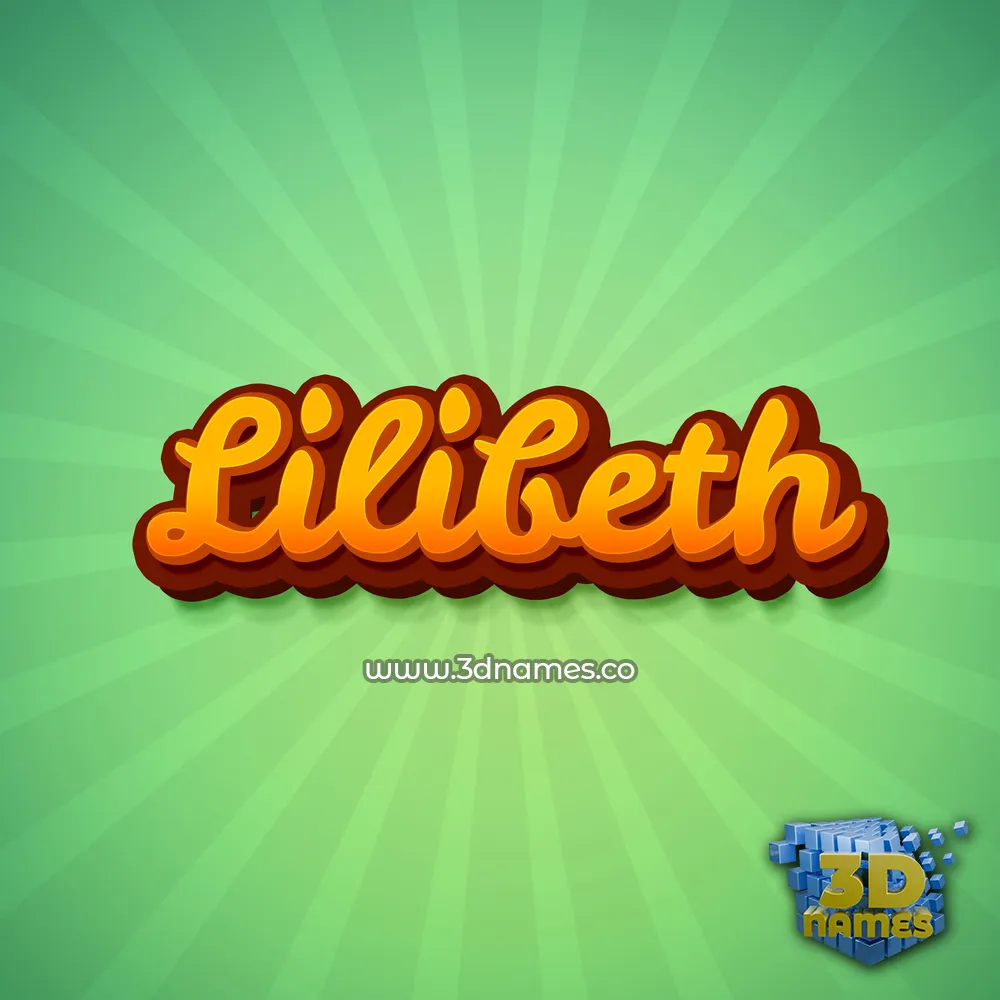 lilibeth in Green Rays style - 3D name wallpaper